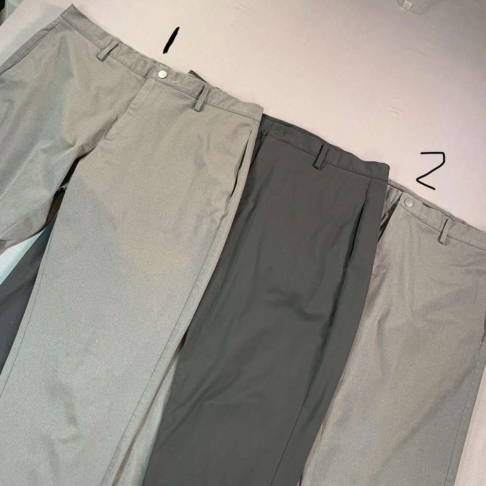 Ministry Dress Pants Mens 36x31 Gray & Black Slim Fit‎ Polyester Chino Lot Of 3